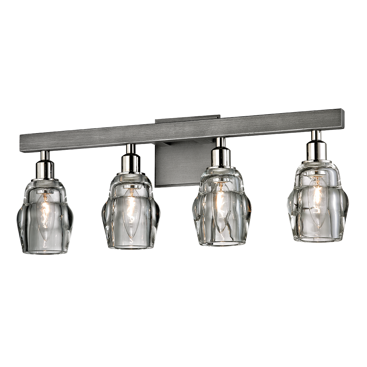 Troy Lighting Citizen Bath and Vanity Bath and Vanity Troy Lighting GRAPHITE AND POLISHED NICKEL 22.75x22.75x9 