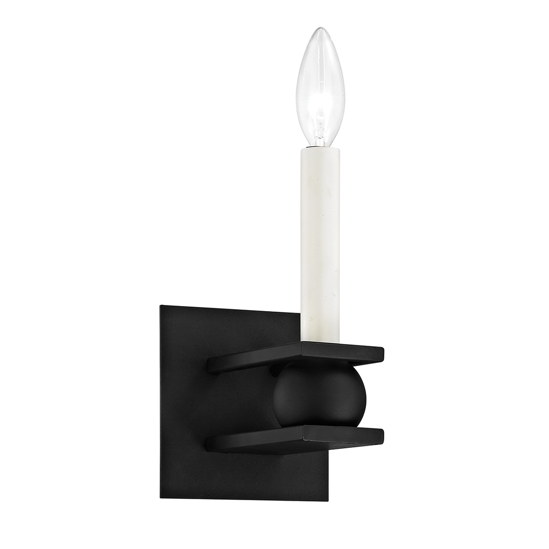 Troy Lighting Sutton Wall Sconce Wall Sconces Troy Lighting TEXTURED BLACK 5x5x11.5 