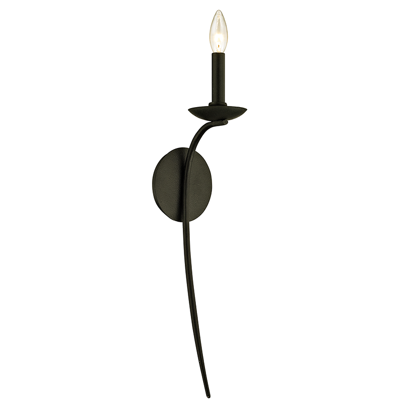 Troy Lighting Sawyer Wall Sconce Wall Sconces Troy Lighting FORGED IRON 5x5x22.5 