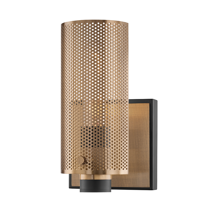 Troy Lighting Pilsen Wall Sconce Wall Sconces Troy Lighting MODERN BRONZE AND AGED BRASS 5x5x8.5 