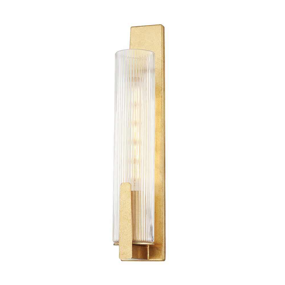 Troy Lighting MALAKAI Wall Sconce Wall Sconces Troy Lighting VINTAGE GOLD LEAF 3.25x3.25x19.75 