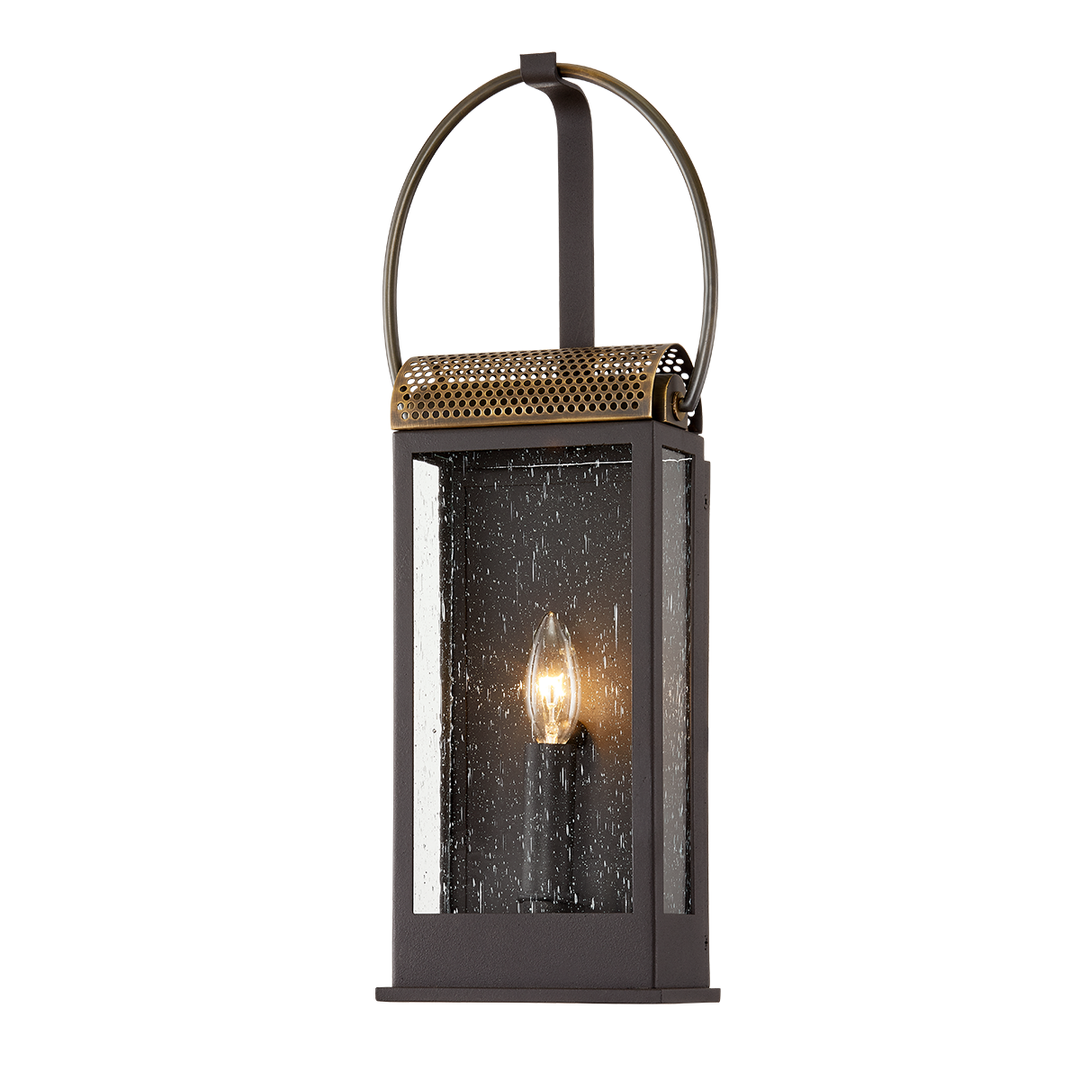 Troy Lighting Holmes Wall Sconce Wall Sconces Troy Lighting BRONZE AND BRASS 7.75x7.75x20.25 