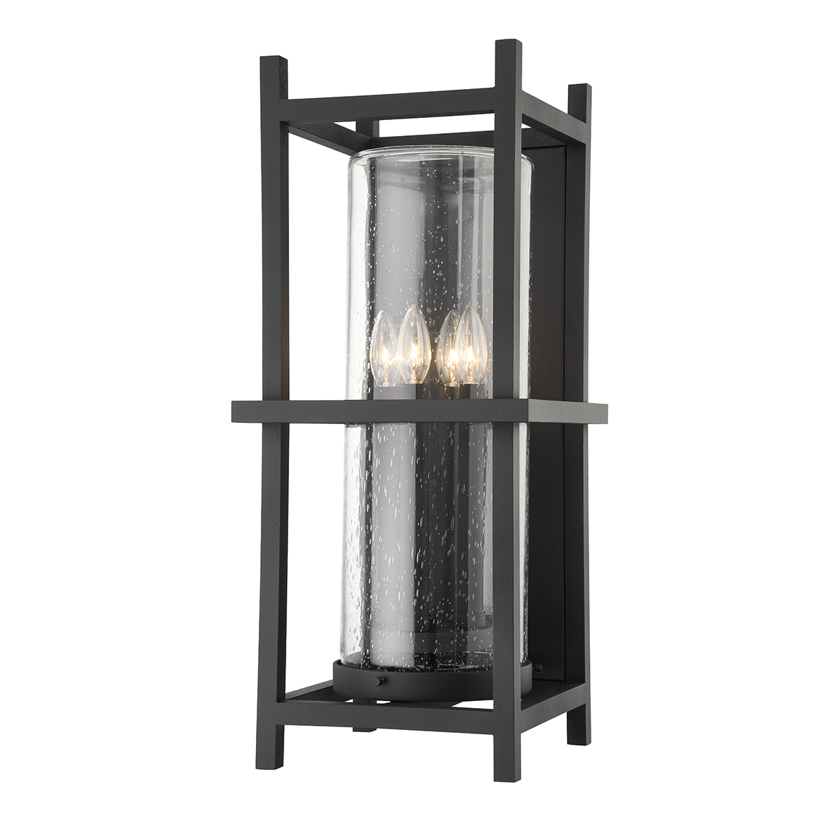 Troy Lighting Carlo Wall Sconce Wall Sconce Troy Lighting TEXTURED BLACK 11x11x25 