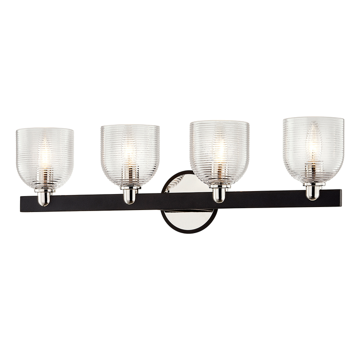 Troy Lighting Munich Bath and Vanity Vanity Lights Troy Lighting CARBIDE BLK & POL NICKEL 26.5x26.5x8.5 