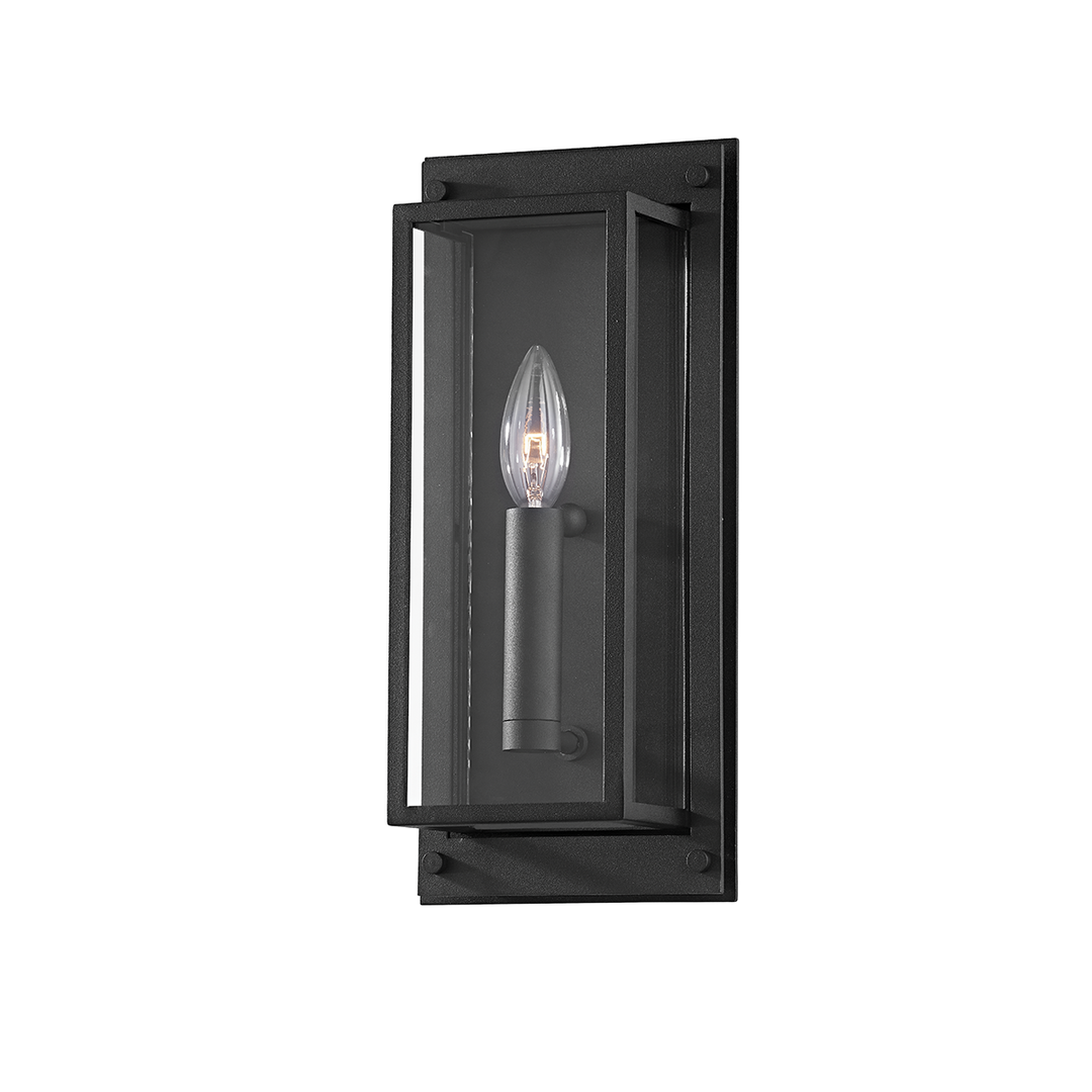 Troy Lighting Winslow Wall Sconce Wall Sconces Troy Lighting TEXTURED BLACK 6.25x6.25x13.5 