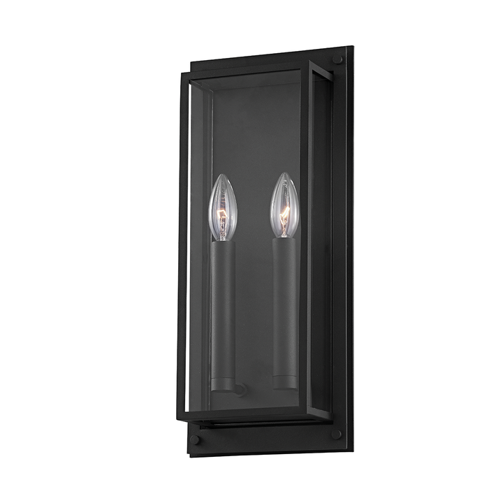 Troy Lighting Winslow Wall Sconce Wall Sconces Troy Lighting TEXTURED BLACK 7.5x7.5x17.5 