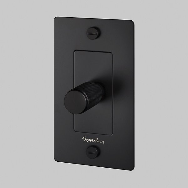 Buster + Punch 1G DIMMER SWITCH / INCANDESCENT / WITH LOGO Dimmers Buster + Punch Black Black n/a