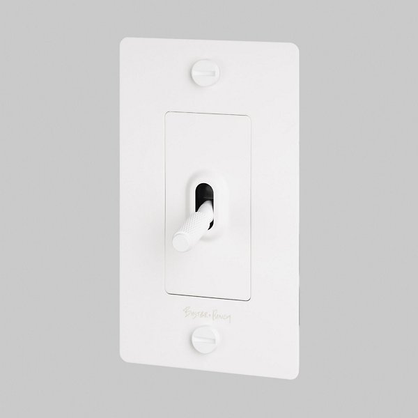 Buster + Punch 1G Toggle Switch Complete Kit / With Logo Light Switches Buster + Punch White White n/a