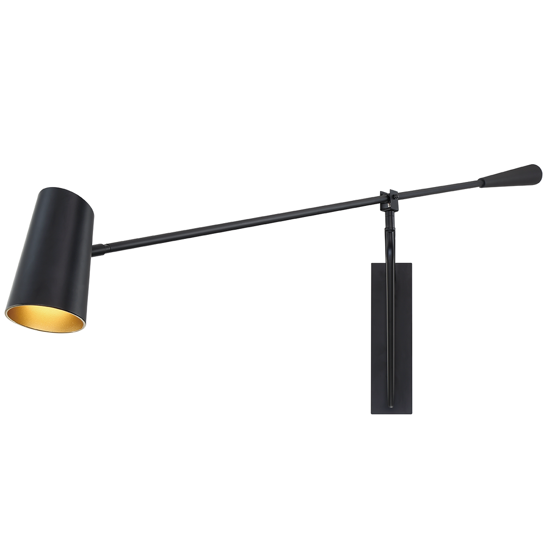 Modern Forms Stylus Swing Arm Light Wall Sconces Modern Forms Black & Gold 4x59x15 