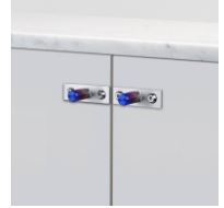 Buster + Punch Furniture Knob | Linear Knurl Design | Plate