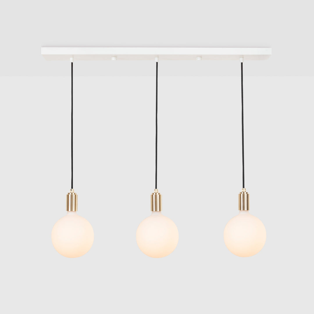 Tala Linear Triple Pendant - Sphere G150 - Model LP-WHT-SET-BP-01-US