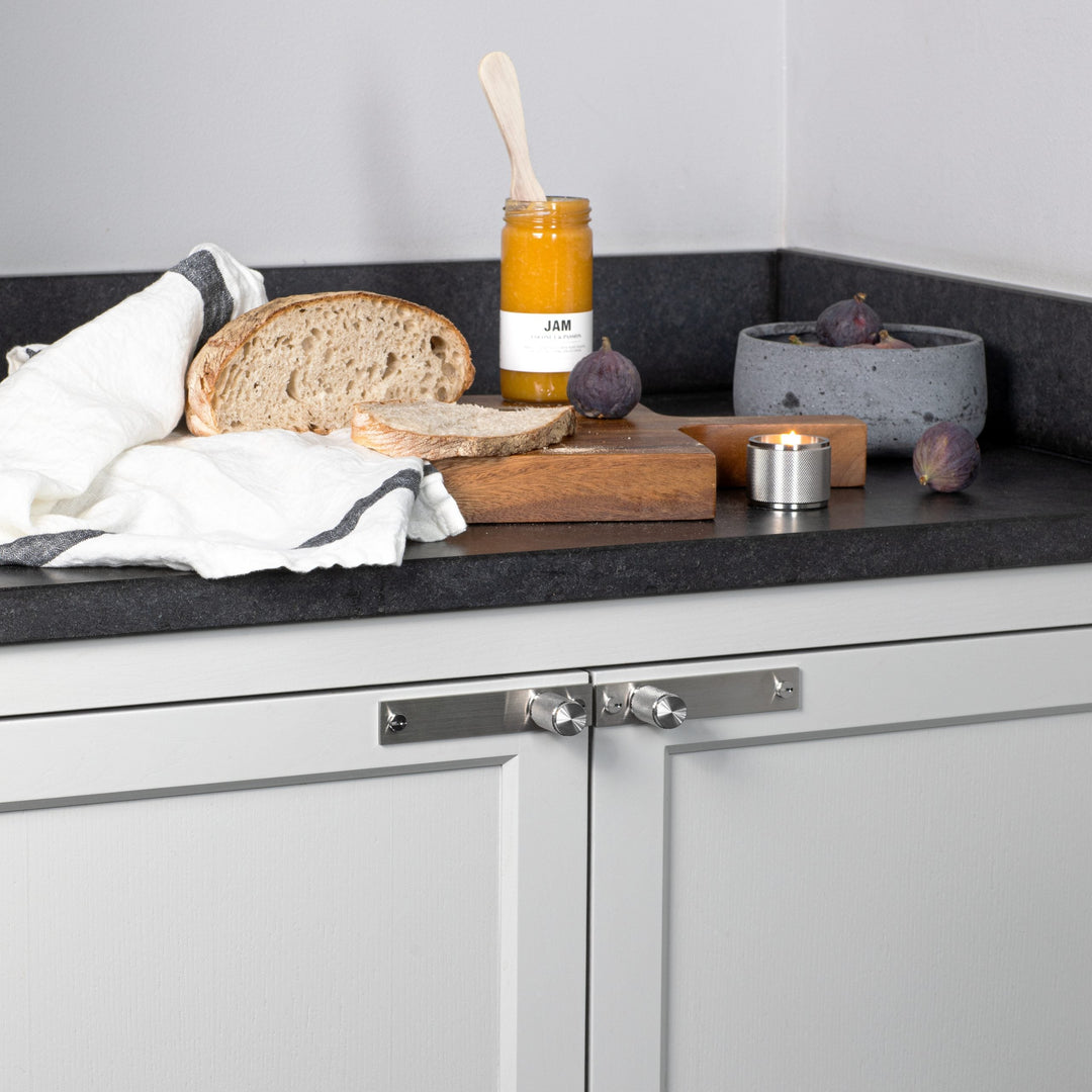 Buster + Punch Furniture Knob | Cross Knurl | Plate