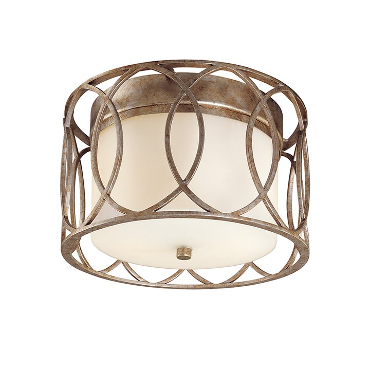 Troy Lighting Sausalito Flush Mount Ceiling Flush Mounts Troy Lighting SILVER GOLD 12.25x12.25x7.5 