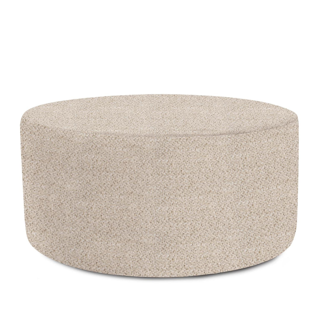 Howard Elliott Collection Universal Round Ottoman Cover Panama Sand