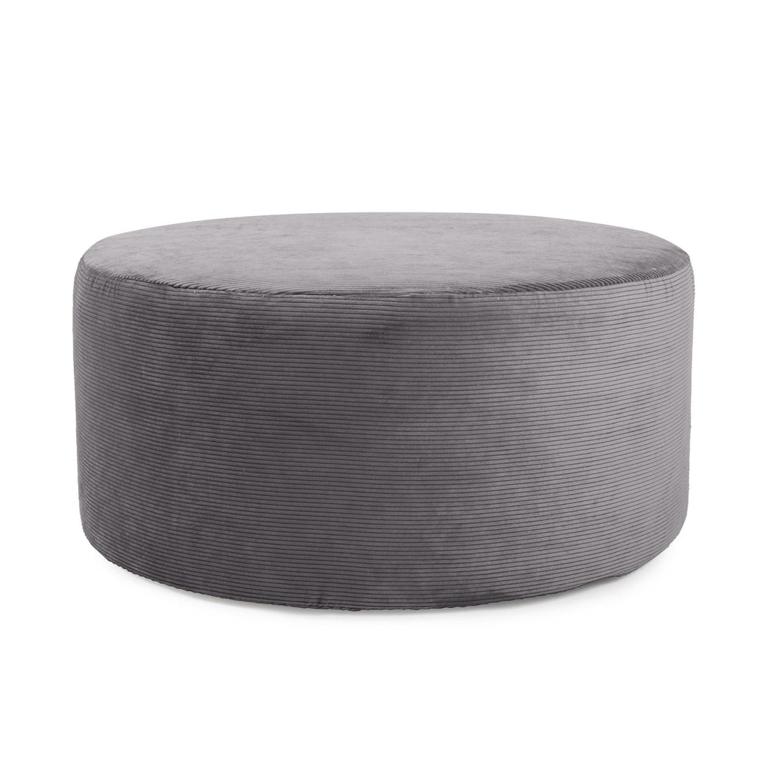 Howard Elliott Collection Universal Round Ottoman Pana Charcoal