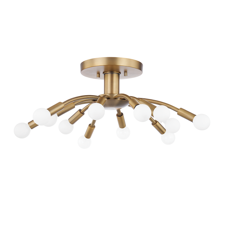 Troy Lighting Tristan Semi Flush Ceiling Semi Flush Mounts Troy Lighting PATINA BRASS 25x25x9 