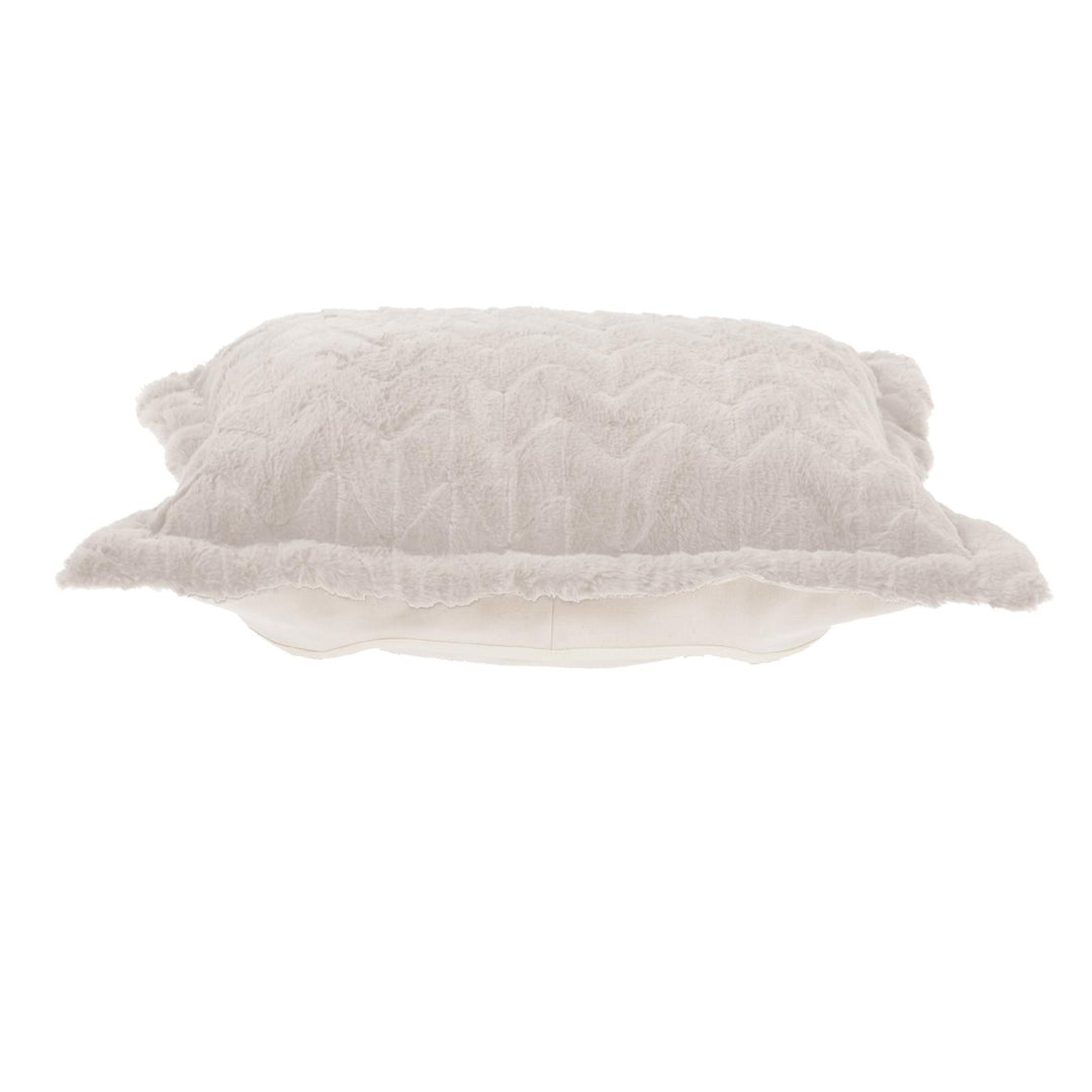 Howard Elliott Collection Puff Ottoman Cover Angora Natural (Cover Only) Ottomans Howard Elliott Collection   