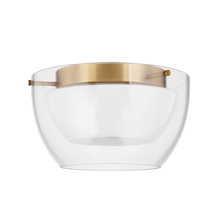 Troy Lighting DUTTON Flush Mount Ceiling Flush Mounts Troy Lighting PATINA BRASS 14x14x8 