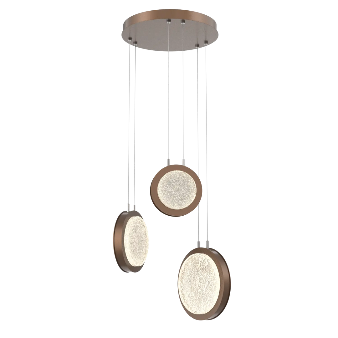 Hammerton Studio Iris Multi-Pendant Chandelier Burnished Bronze / 3-Piece / None