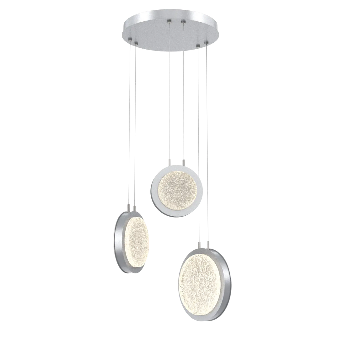 Hammerton Studio Iris Multi-Pendant Chandelier Classic Silver / 3-Piece / None