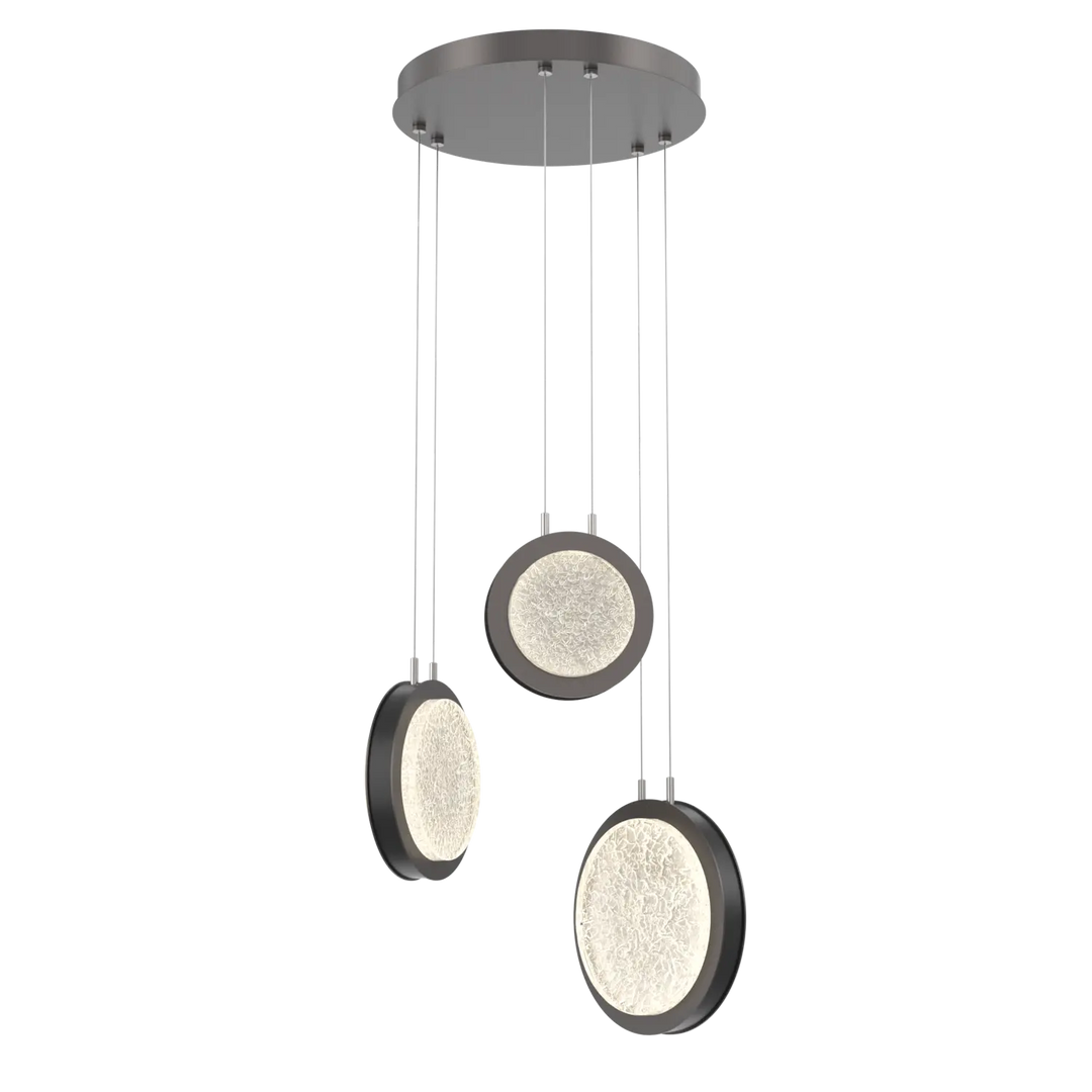 Hammerton Studio Iris Multi-Pendant Chandelier Graphite / 3-Piece / Matte Black