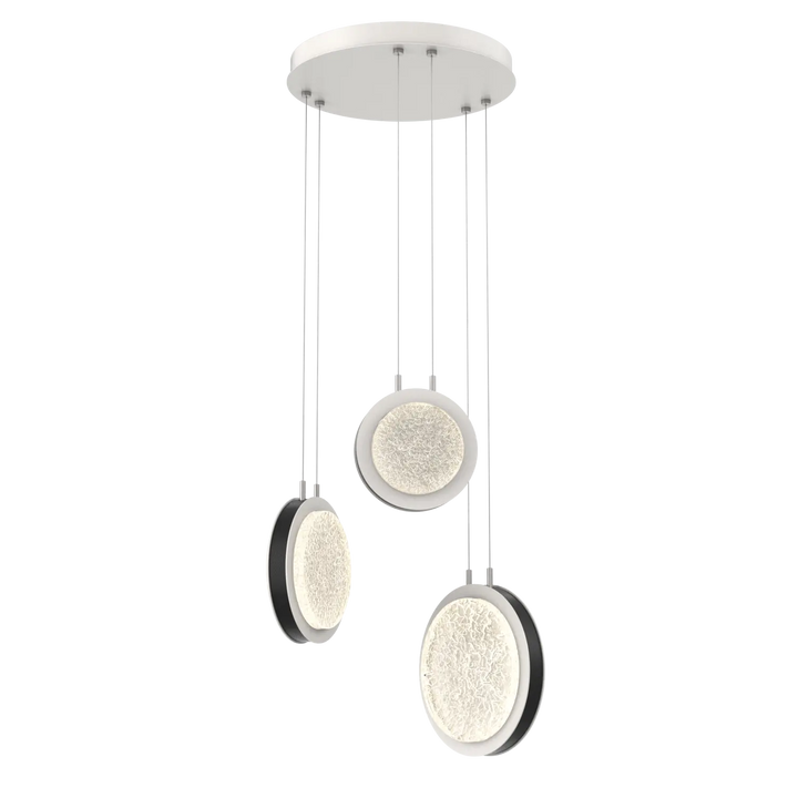 Hammerton Studio Iris Multi-Pendant Chandelier Salt White / 3-Piece / Licorice Leather