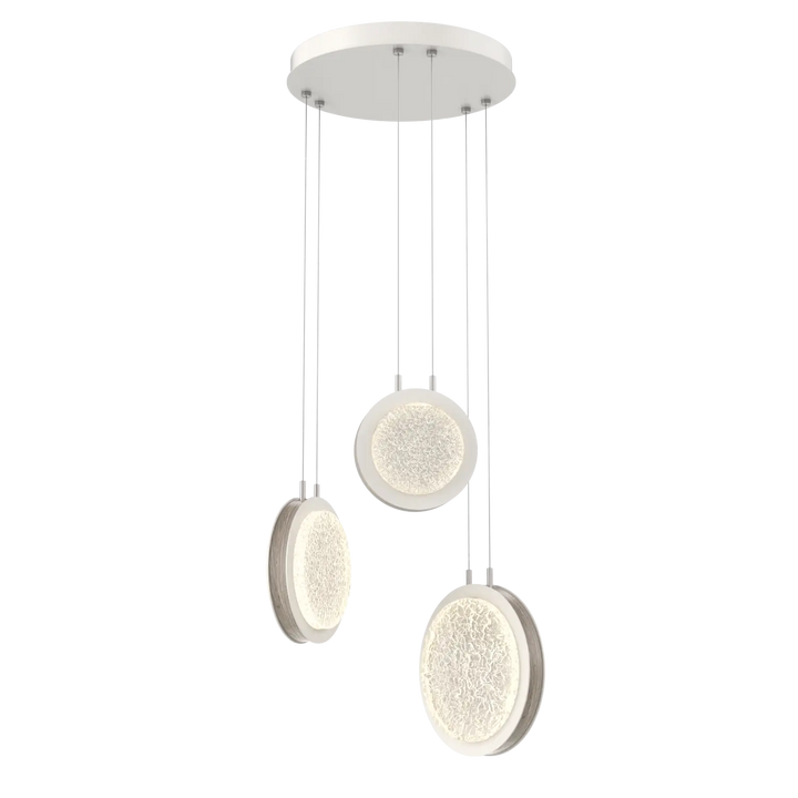 Hammerton Studio Iris Multi-Pendant Chandelier Salt White / 3-Piece / Dark Oak Wood