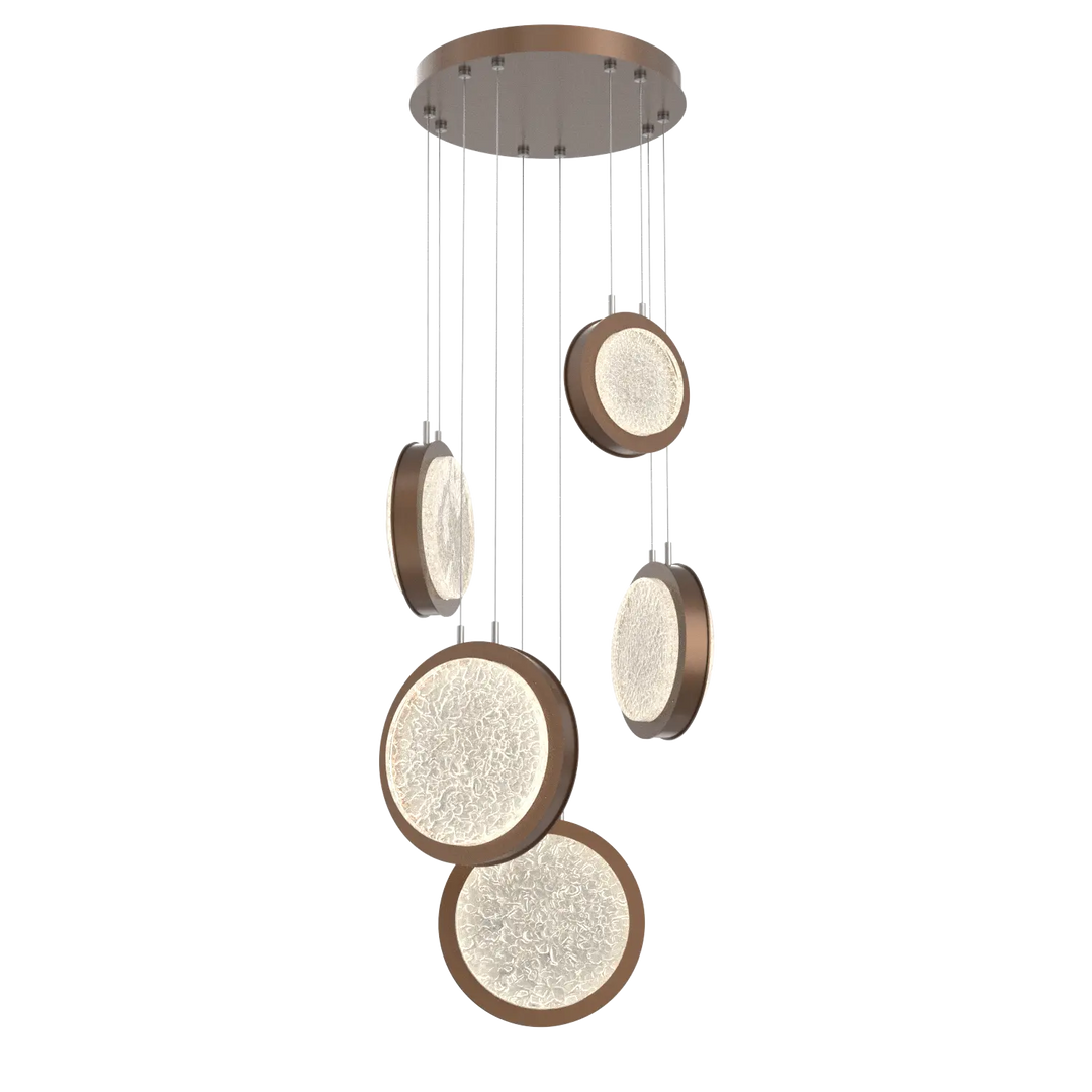 Hammerton Studio Iris Multi-Pendant Chandelier Burnished Bronze / 5-Piece / None