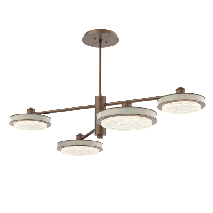 Hammerton Studio Iris Mobile Chandelier Burnished Bronze / 4-Piece / Light Oak Wood
