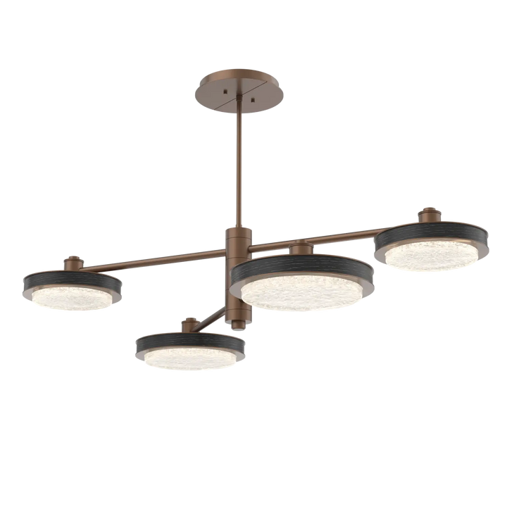 Hammerton Studio Iris Mobile Chandelier Burnished Bronze / 4-Piece / Dark Oak Wood