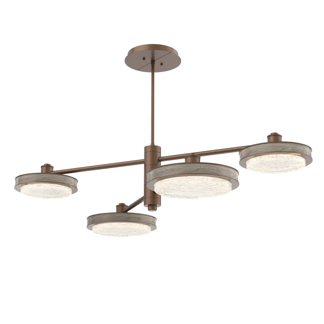 Hammerton Studio Iris Mobile Chandelier Burnished Bronze / 4-Piece / Ash Wood