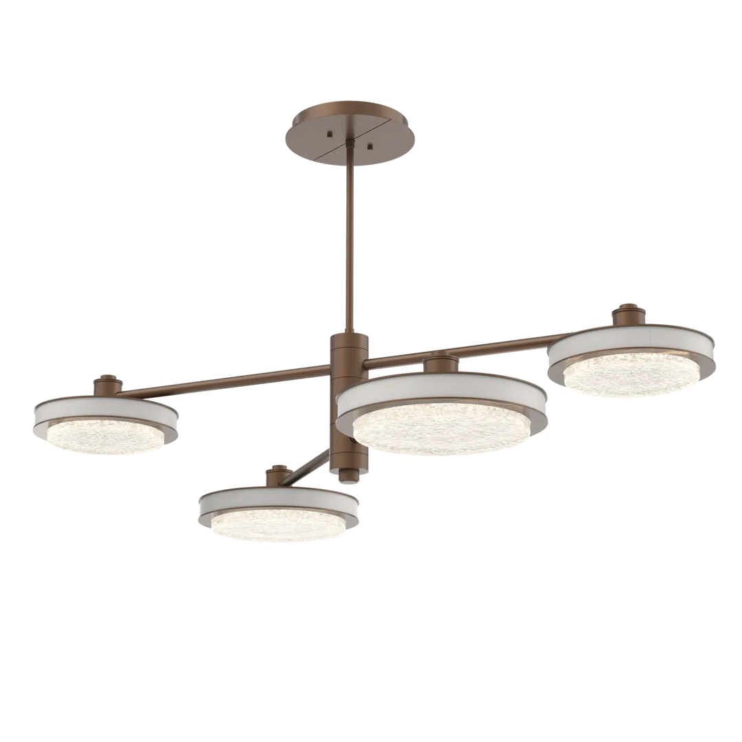 Hammerton Studio Iris Mobile Chandelier Burnished Bronze / 4-Piece / Salt White