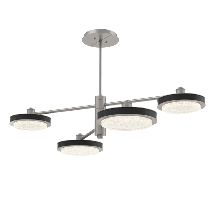 Hammerton Studio Iris Mobile Chandelier Beige Silver / 4-Piece / Licorice Leather