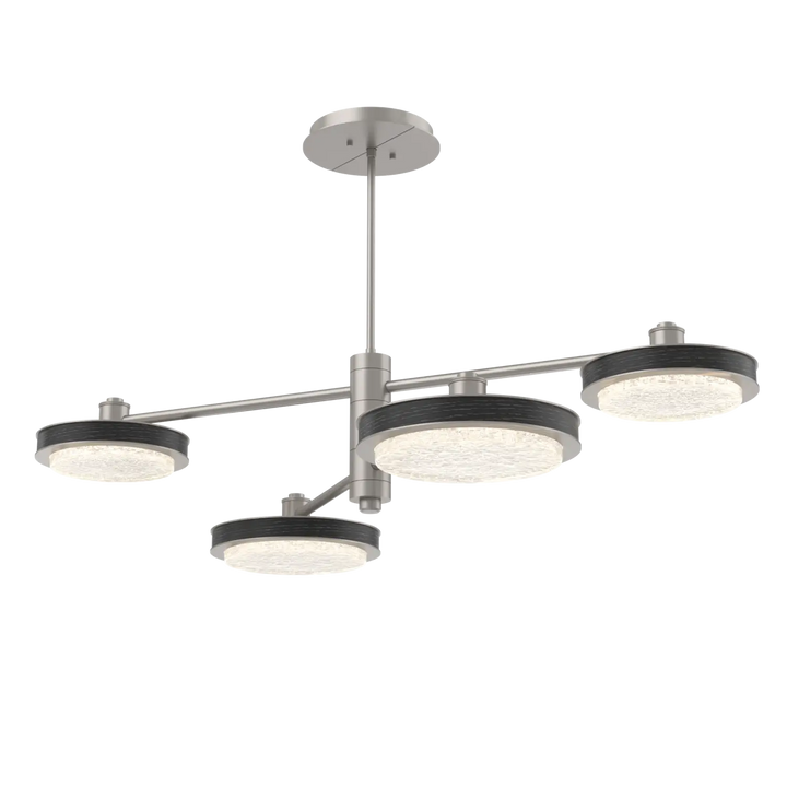 Hammerton Studio Iris Mobile Chandelier Beige Silver / 4-Piece / Dark Oak Wood