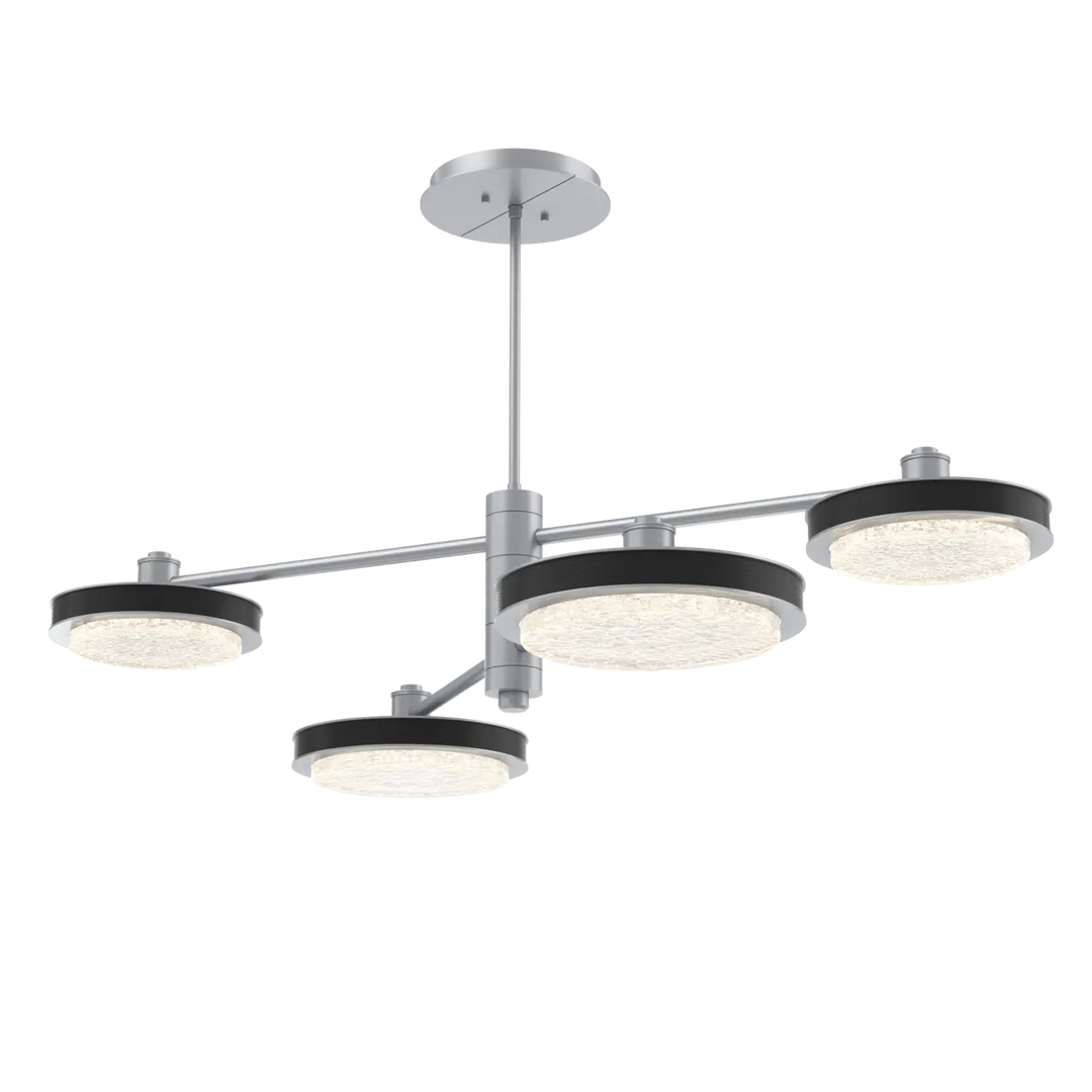 Hammerton Studio Iris Mobile Chandelier Classic Silver / 4-Piece / Licorice Leather