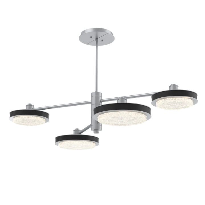 Hammerton Studio Iris Mobile Chandelier Classic Silver / 4-Piece / Licorice Leather