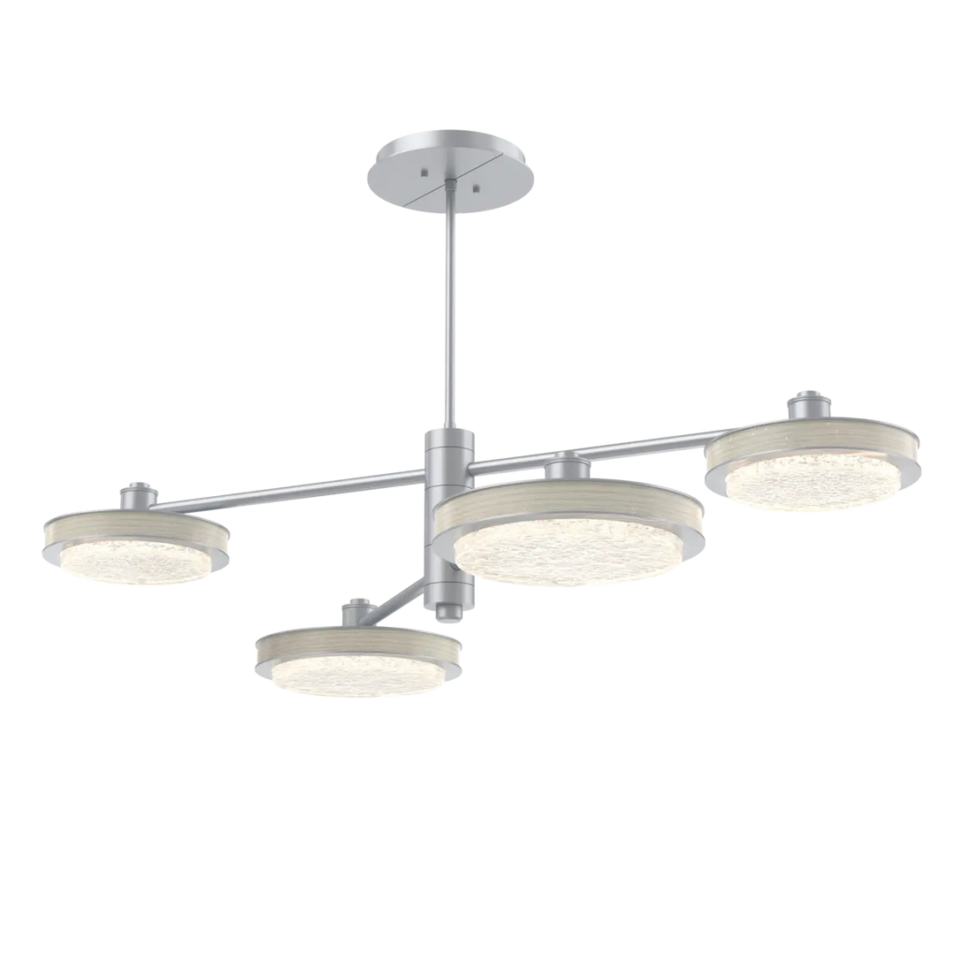 Hammerton Studio Iris Mobile Chandelier Classic Silver / 4-Piece / Light Oak Wood