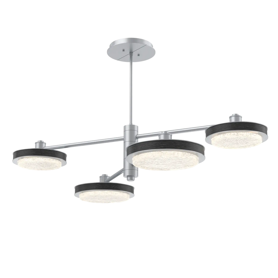 Hammerton Studio Iris Mobile Chandelier Classic Silver / 4-Piece / Dark Oak Wood