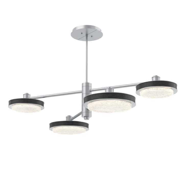 Hammerton Studio Iris Mobile Chandelier Classic Silver / 4-Piece / Dark Oak Wood