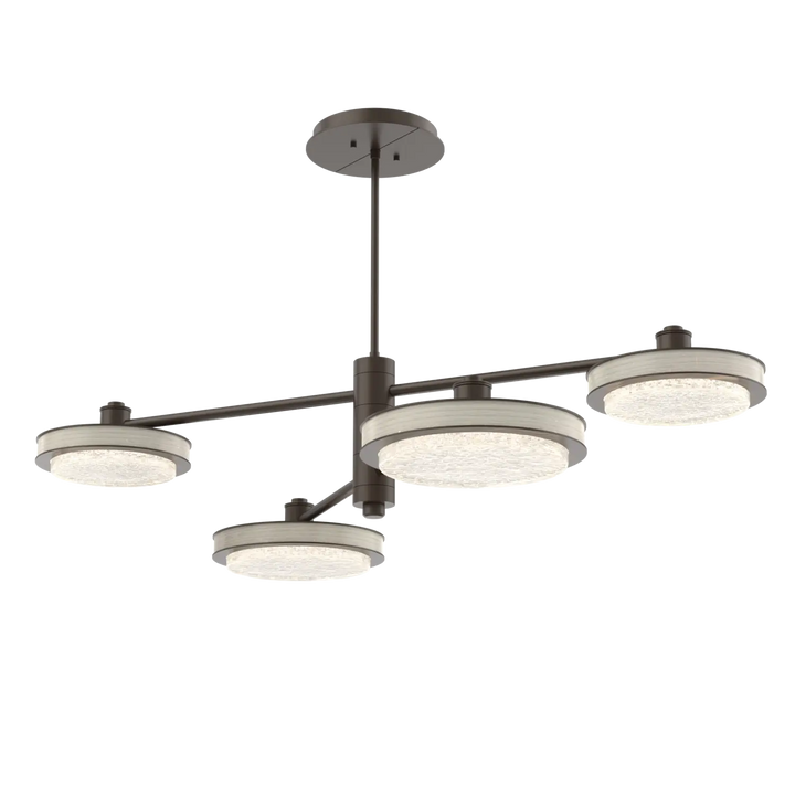 Hammerton Studio Iris Mobile Chandelier Flat Bronze / 4-Piece / Light Oak Wood