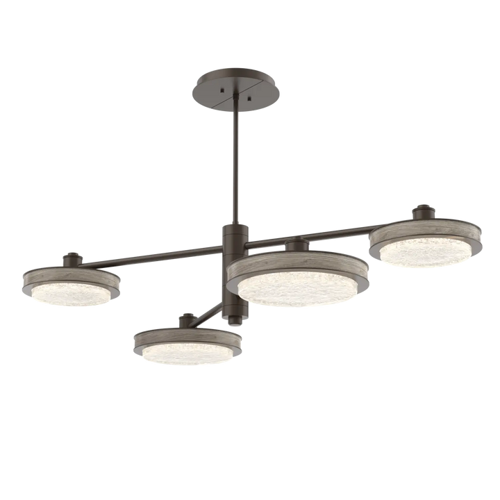 Hammerton Studio Iris Mobile Chandelier Flat Bronze / 4-Piece / Ash Wood