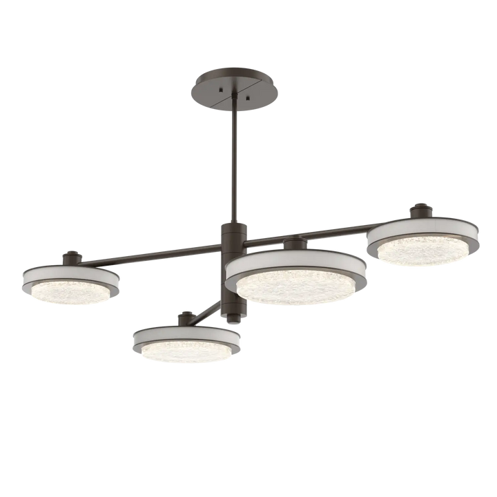 Hammerton Studio Iris Mobile Chandelier Flat Bronze / 4-Piece / Salt White