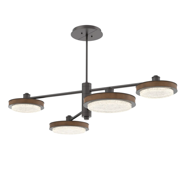Hammerton Studio Iris Mobile Chandelier Graphite / 4-Piece / Nutmeg Leather