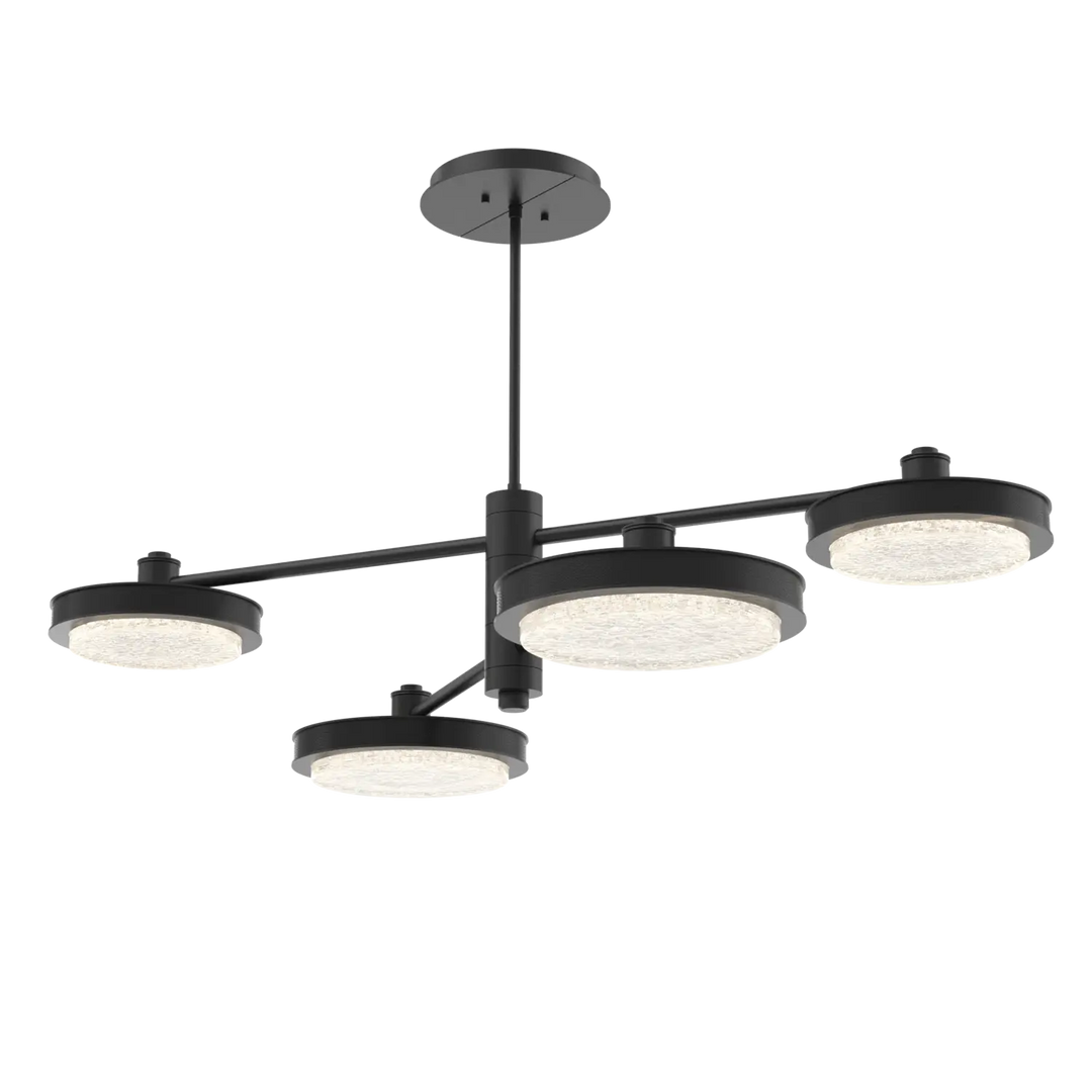 Hammerton Studio Iris Mobile Chandelier Matte Black / 4-Piece / Licorice Leather