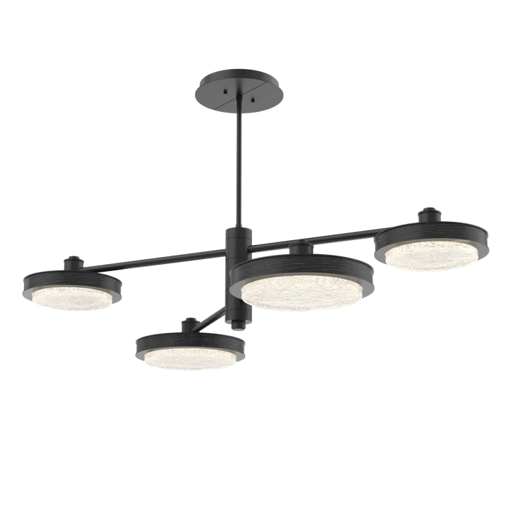 Hammerton Studio Iris Mobile Chandelier Matte Black / 4-Piece / Dark Oak Wood