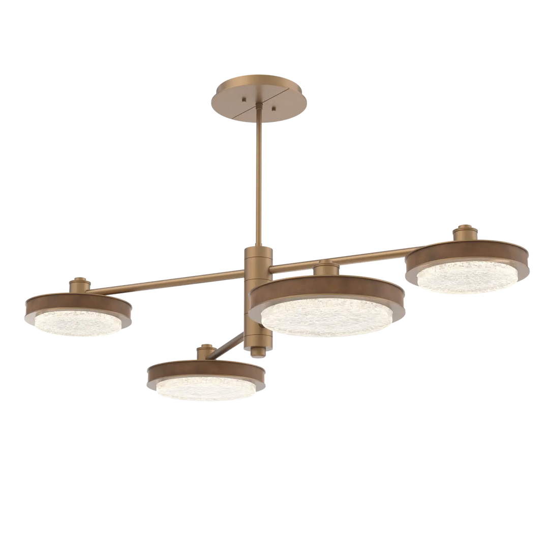 Hammerton Studio Iris Mobile Chandelier Novel Brass / 4-Piece / Nutmeg Leather