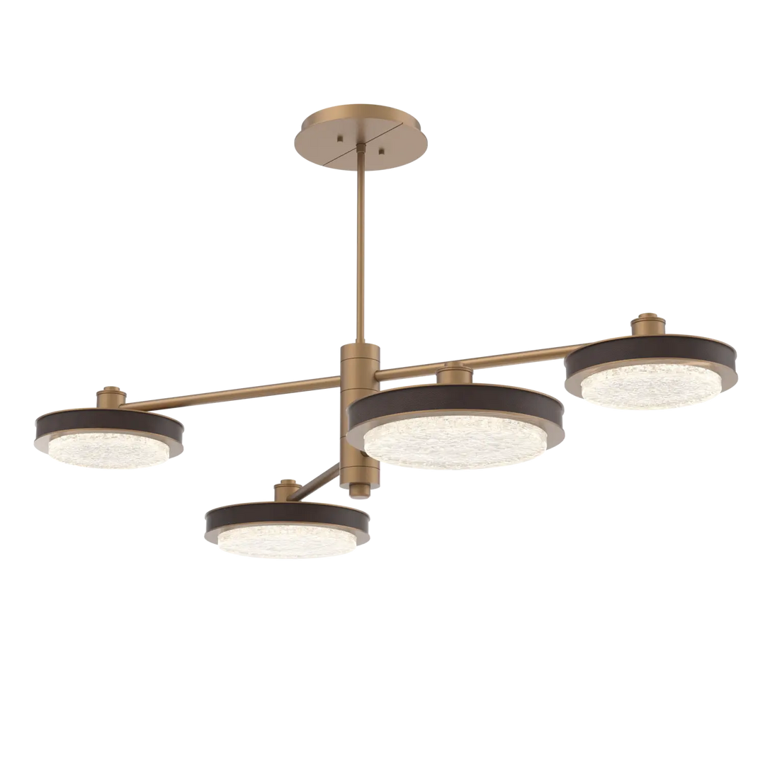 Hammerton Studio Iris Mobile Chandelier Novel Brass / 4-Piece / Cocoa Leather