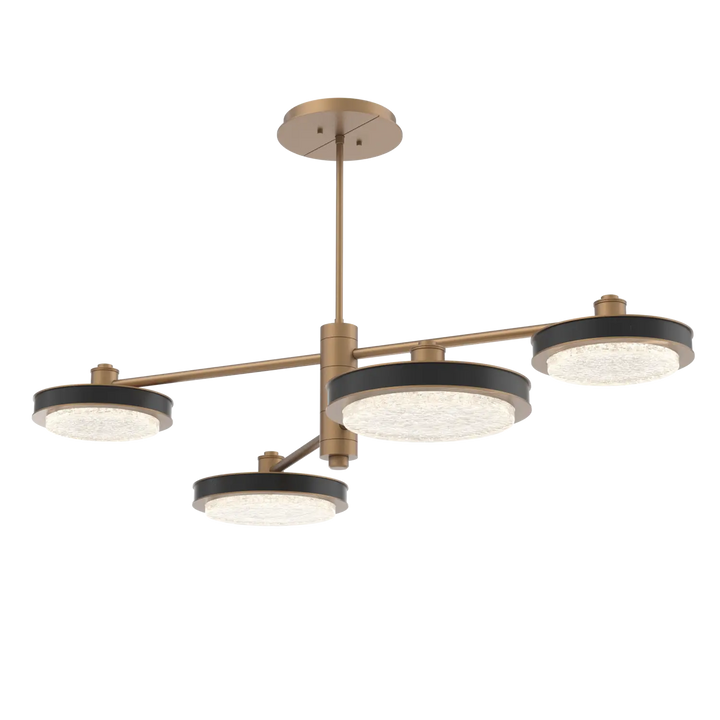 Hammerton Studio Iris Mobile Chandelier Novel Brass / 4-Piece / Matte Black