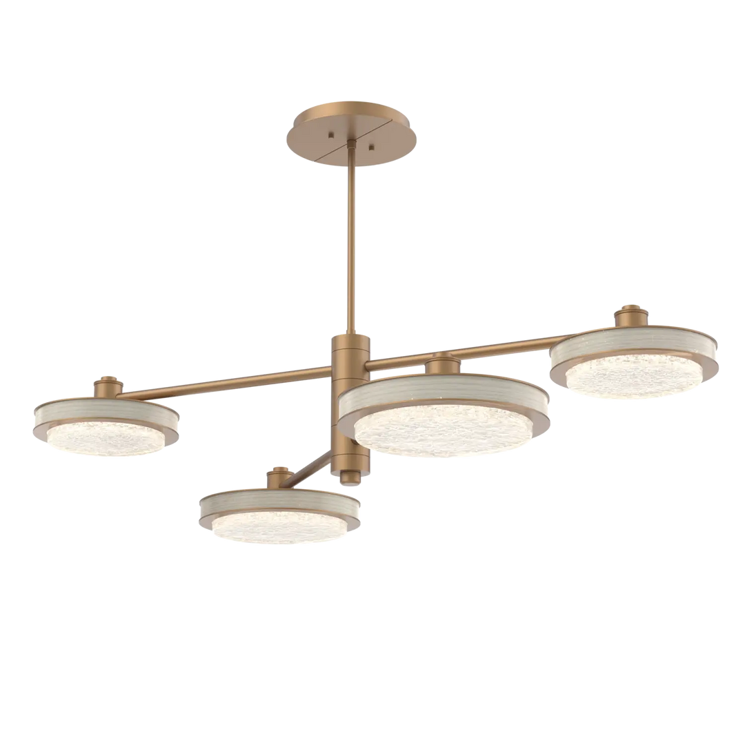 Hammerton Studio Iris Mobile Chandelier Novel Brass / 4-Piece / Light Oak Wood