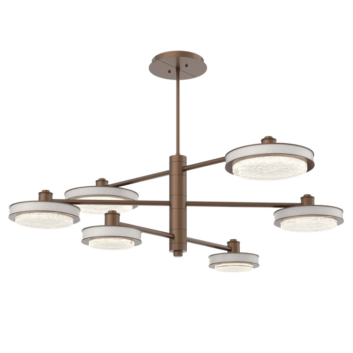 Hammerton Studio Iris Mobile Chandelier Burnished Bronze / 6-Piece / Salt White